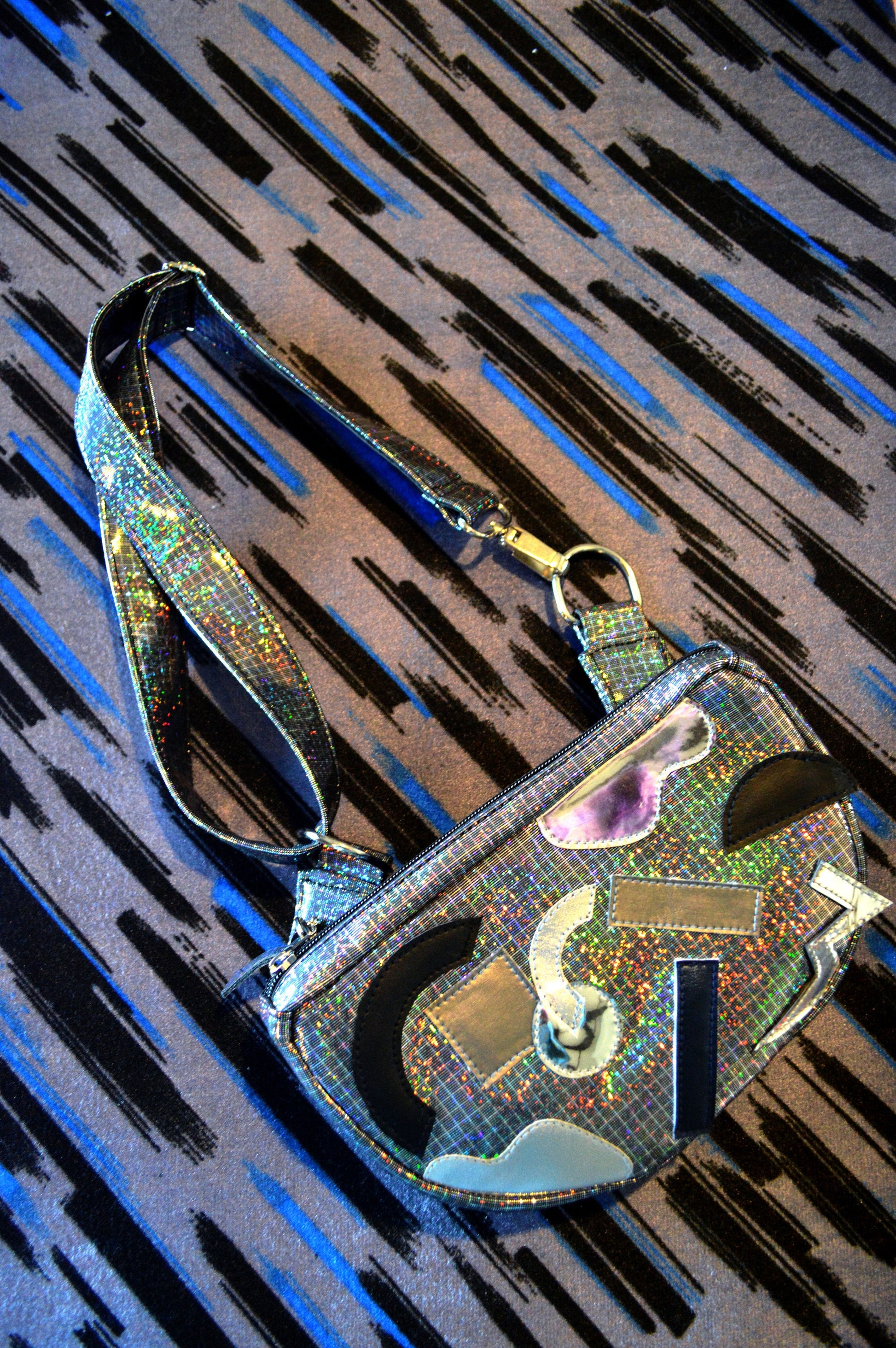 Shapes holographic fanny pack/ bumbag