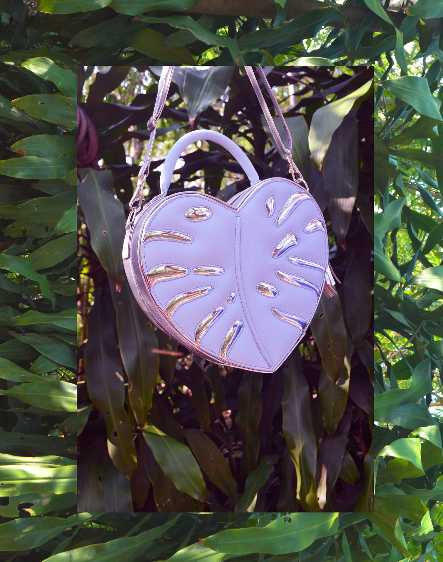 Monstera Handtasche/Umhängetasche