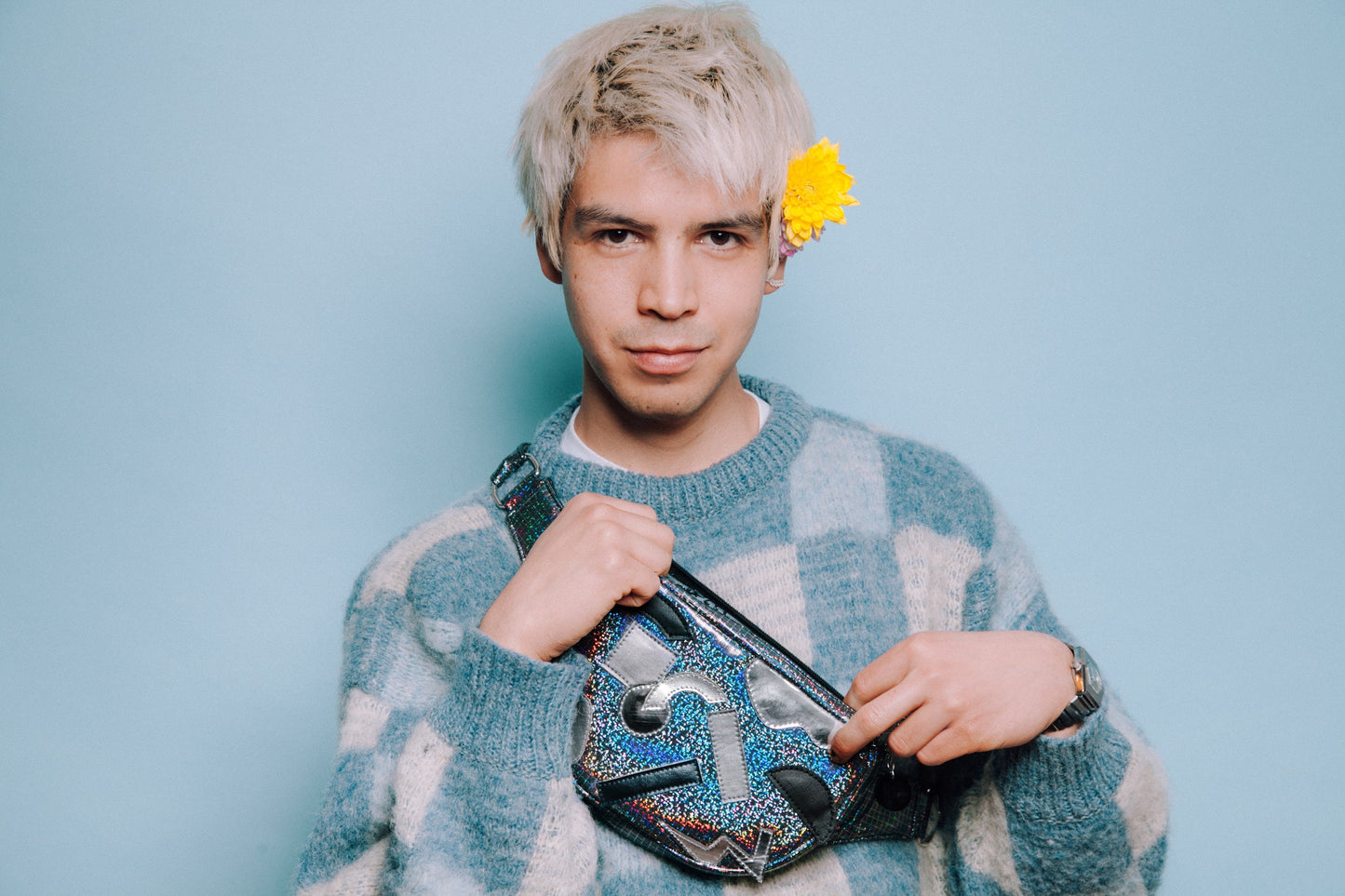 Shapes holographic fanny pack/ bumbag