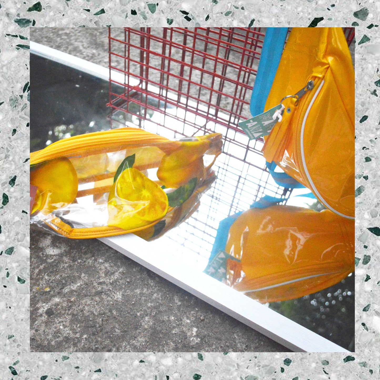 Set of two Colorful plastic bumbags