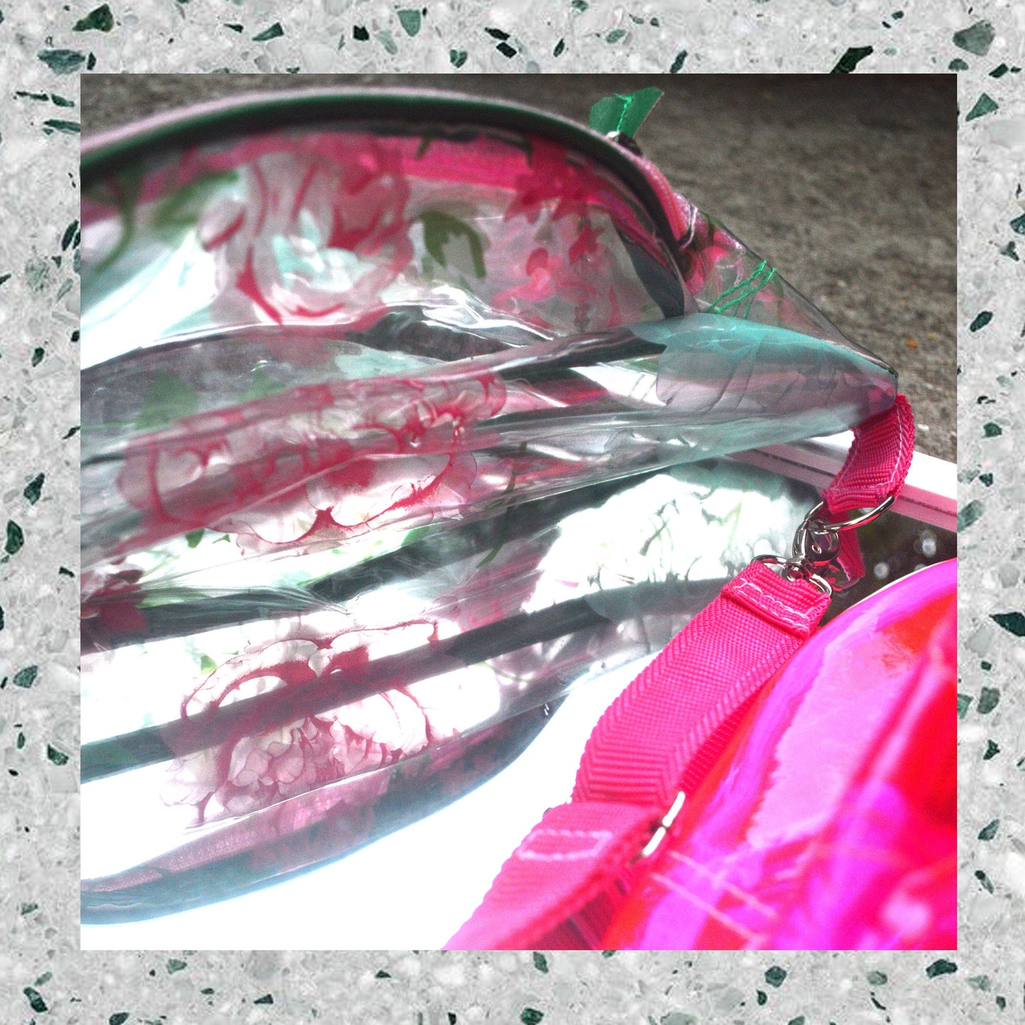 Set of two Colorful plastic bumbags