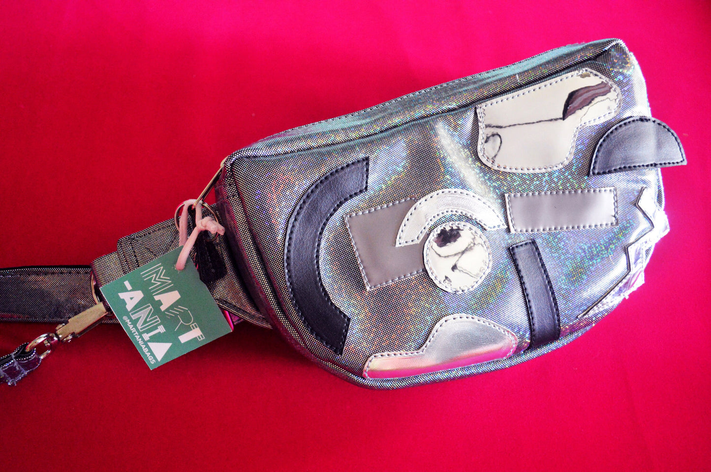 Shapes holographic fanny pack/ bumbag