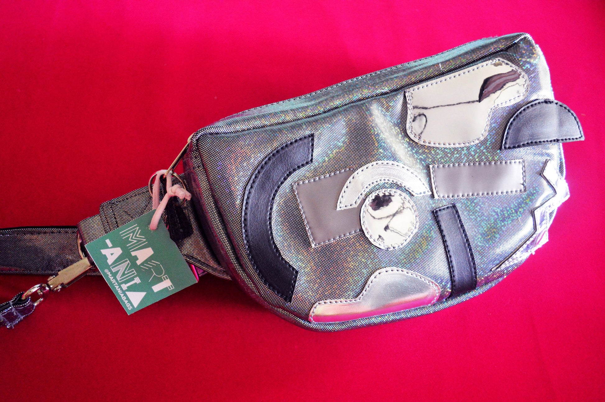 Shapes holographic fanny pack/ bumbag