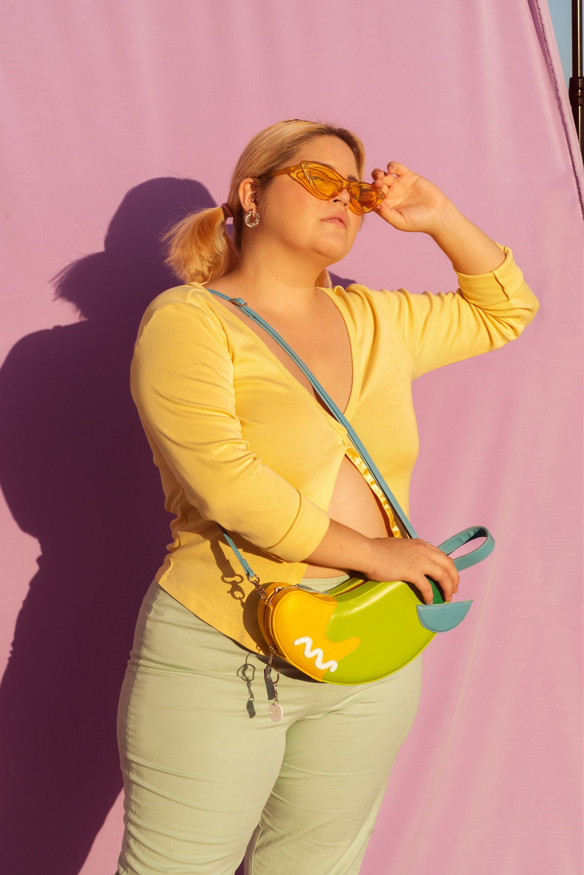 Memphis Mango Handbag Clutch or Crossbody