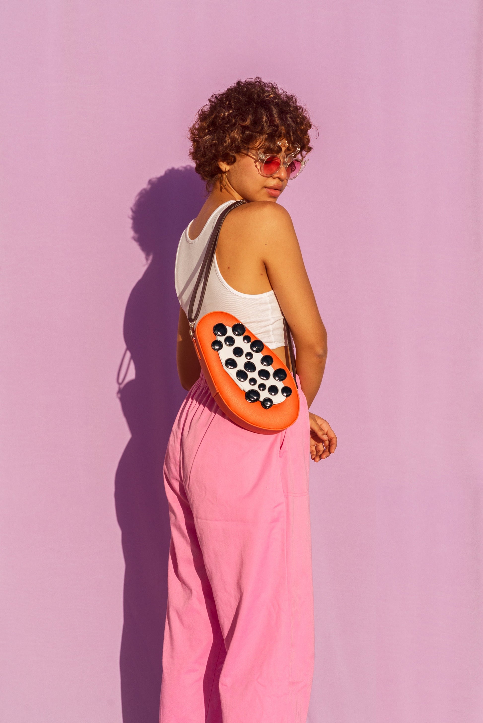 Pattern Papaya Crossbody Bag